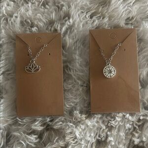 Silver Color Pendant Necklace Set